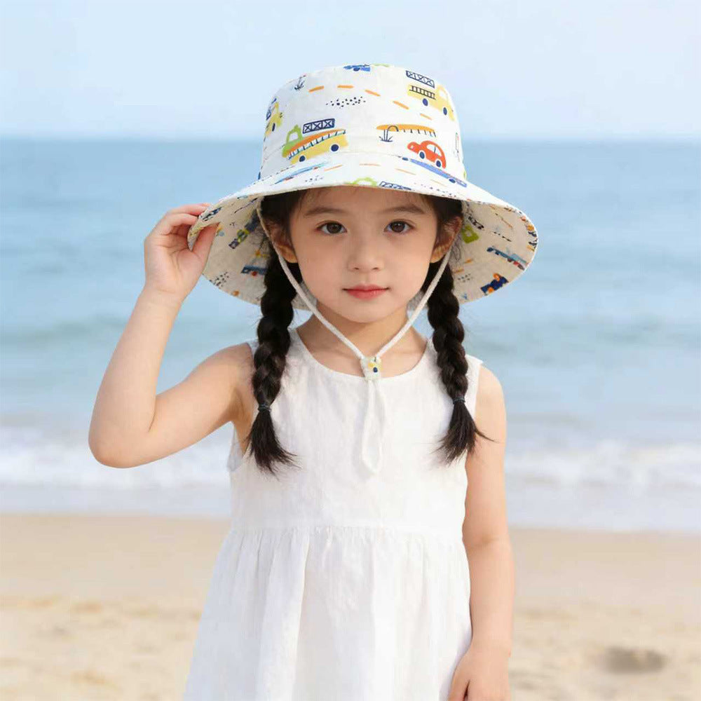 Unisex nan Kinder Sonnenhut mit breiter Krempe verstellbarem Kinnband und Einhornprint  R&B