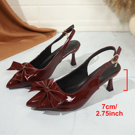 Damen Slingback-Pumps mit dekorativer Schleifenapplikation R&B