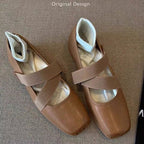 Damen Ballerinas mit elastischen Riemen und weichem Innenfutter R&B