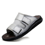 Herren Atmungsaktive Leder-Sandalen mit verstellbarem Klettverschluss R&B