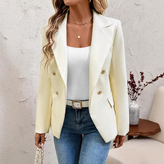 Damen Eleganter Oversized Blazer mit doppelter Knopfleiste R&B