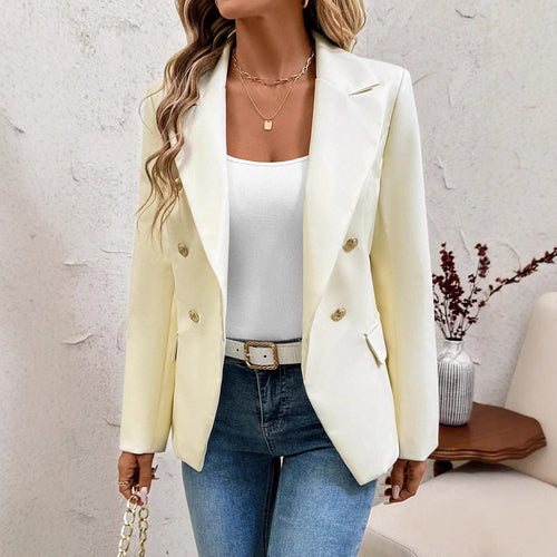 Damen Eleganter Oversized Blazer mit doppelter Knopfleiste R&B