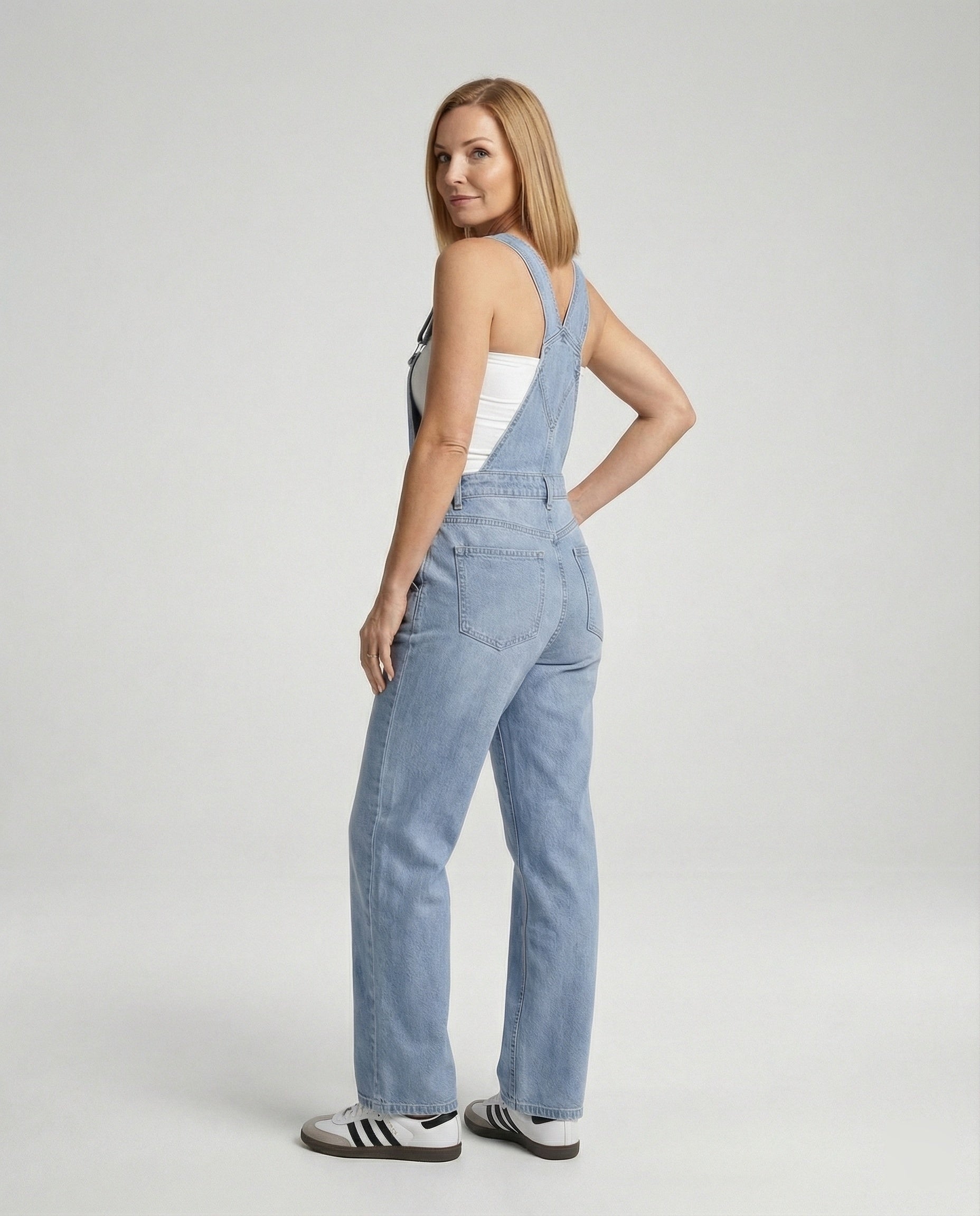 Damen Latzhose Jeans Schlag