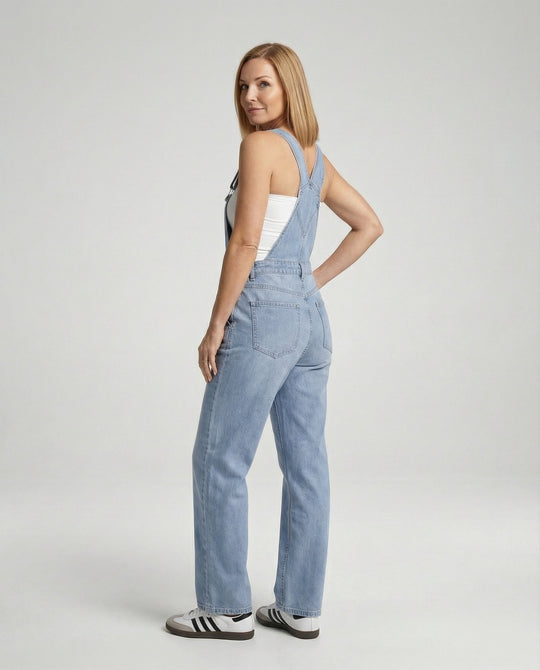 Damen Latzhose Jeans Schlag