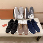 Damen Sportliche Sneakers mit luxuriösem Fellkragen R&B