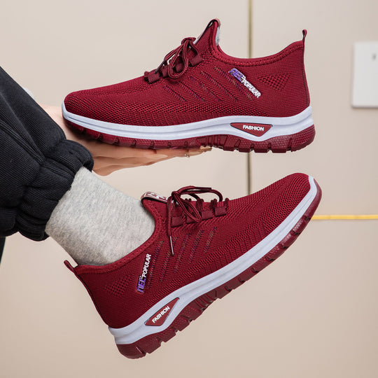 Damen Sportliche atmungsaktive Sneakers mit dämpfender Sohle R&B