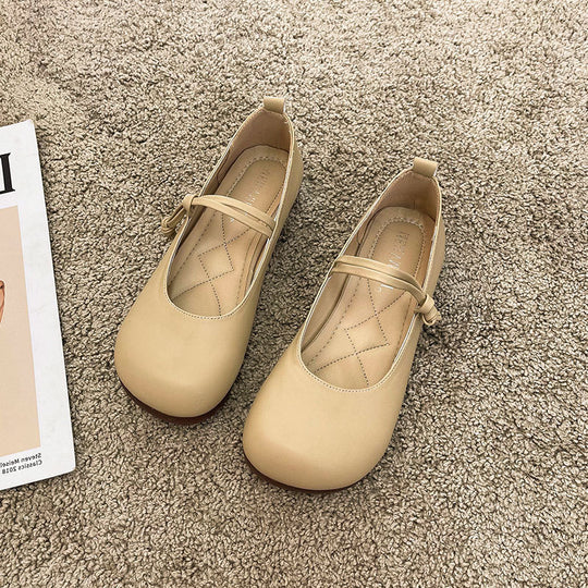 Damen Bequeme und elegante Ballerinas mit verstellbarem Riemen und weicher Innensohle R&B