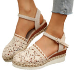Damen Espadrilles mit elegantem Häkel-Design und komfortabler Sohle R&B
