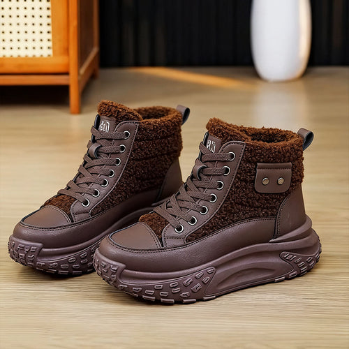 Fleecegefütterte Winter-Schneestiefel für Damen