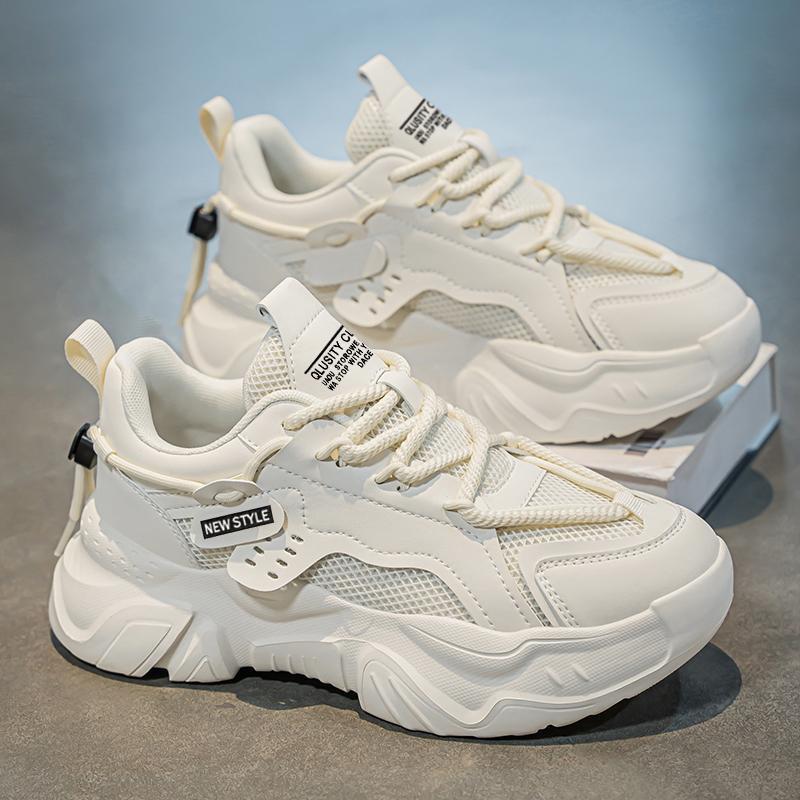 Damen trendige Athletic Sneakers mit stoßdämpfender Sohle und atmungsaktivem Obermaterial
