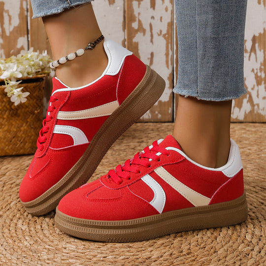 Damen Sneaker mit modischem Obermaterial und rutschfester Sohle R&B
