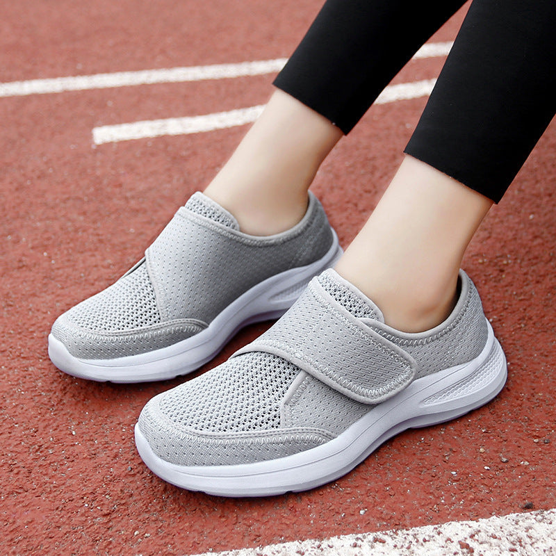 Damen Bequeme Tragbare Sneakers mit elastischem Klettverschluss R&B