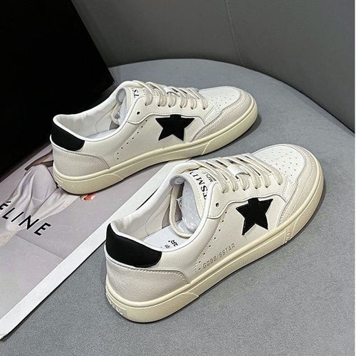 Damen modische Sneakers mit funkelnden Sternenapplikationen und atmungsaktiver Sohlenkonstruktion R&B