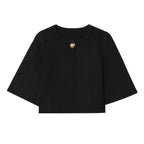 Damen elegante Strickjacke mit dekorativem Knopf R&B