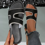 Damen Freizeitschlappen mit sportlichem Riemen-Design R&B