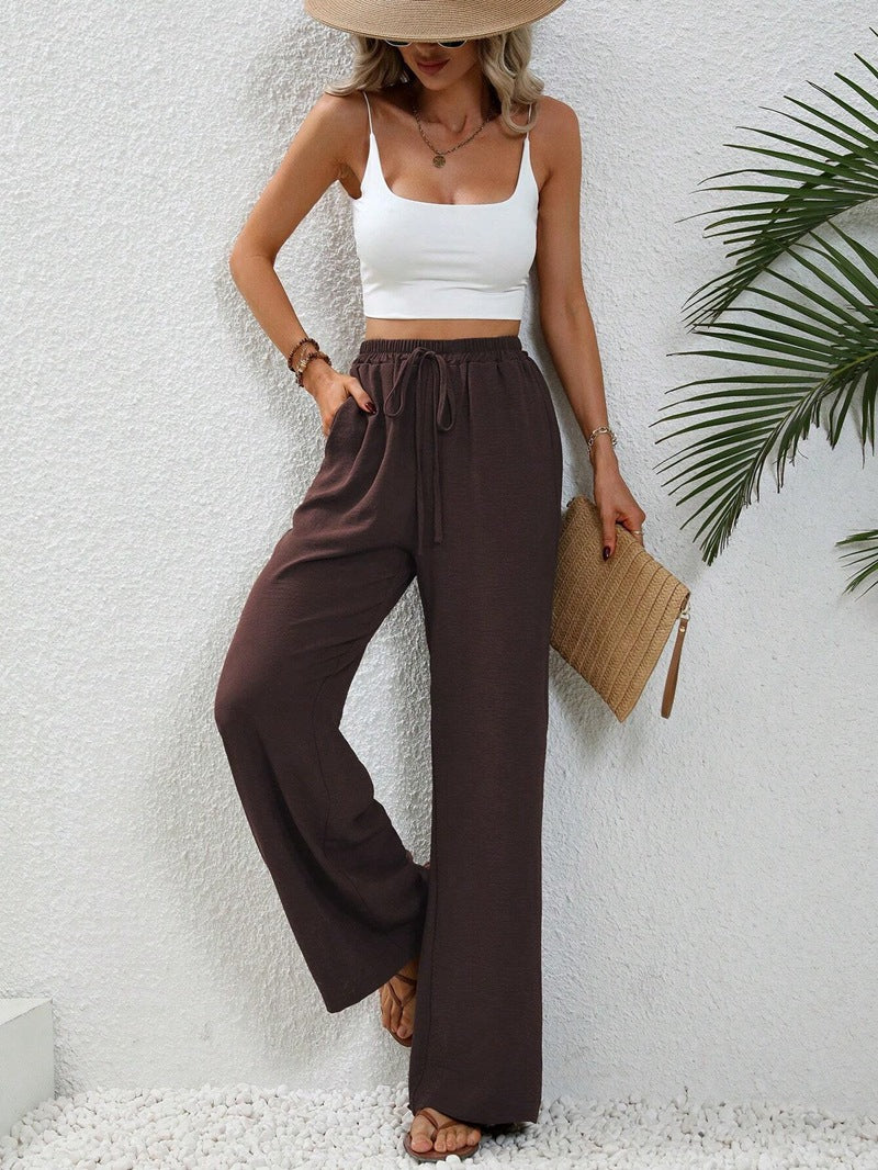 Damen weite Sommerhose mit elastischem Bund und lässigem Schnitt R&B