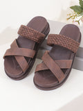 Damen Woven-Badesandalen mit Kreuzriemendesign und rutschfester Sohle R&B