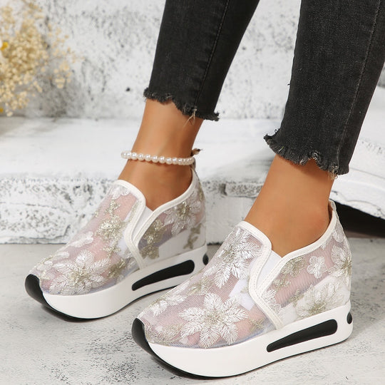 Damen Modische Sneaker mit floralem Design R&B