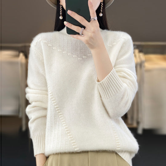 Damen Eleganter und bequemer Strickpullover mit einzigartigem Design R&B
