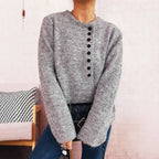 Damen Kuschelige Strickjacke mit elegantem Bindegürtel und modernen Knopfdetails R&B
