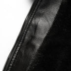 Herren warme Lammlederjacke mit gefüttertem Kragen R&B