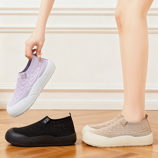 Damen Sportliche Slip-On Schuhe mit rutschfester Sohle und atmungsaktivem Obermaterial R&B