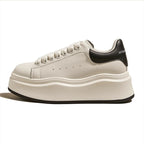 Damen Modische Plateau Sneakers mit elastischen Schnürsenkeln und trendiger Silhouette R&B