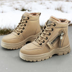 Damen Stylische und isolierte Winterstiefel mit rutschfester Sohle R&B