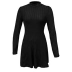 Damen Strickkleid mit eleganter Passform und langen Ärmeln R&B