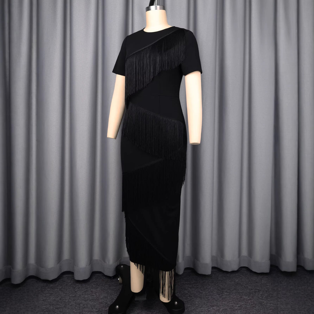 Damen Kleid mit Fransen-Detail R&B