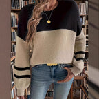 Damen hochwertiger, gestrickter Pullover R&B