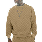 Herren lässiger Oversize-Pullover mit strukturierter Oberfläche und weitem Schnitt R&B