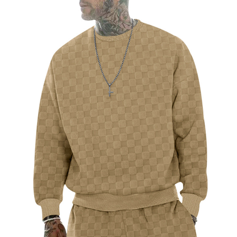 Herren lässiger Oversize-Pullover mit strukturierter Oberfläche und weitem Schnitt R&B