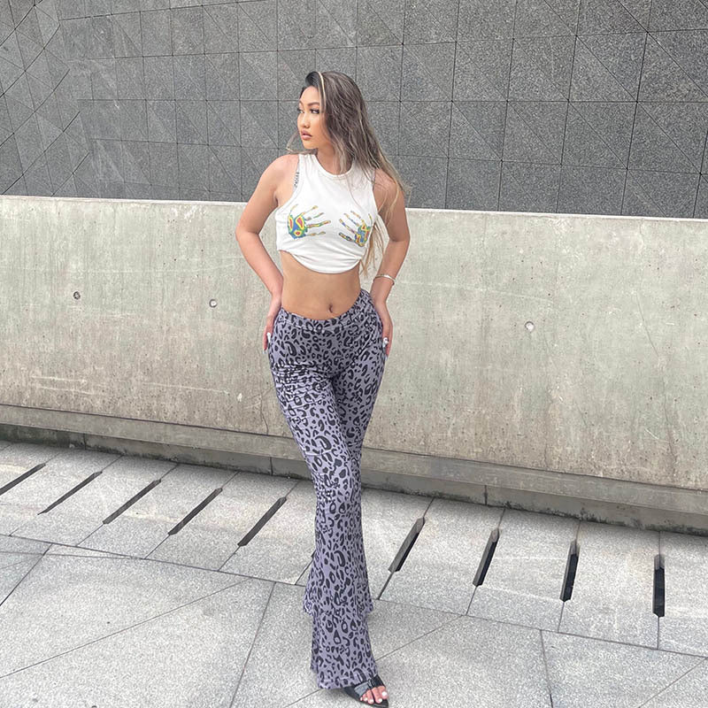 Damen Leggings mit auffälligem Leopardenmuster R&B
