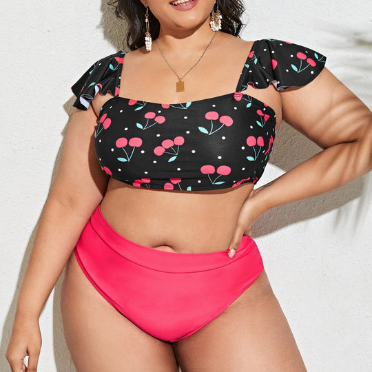Damen Tankini-Set mit voluminösen Rüschendetails und hochwertigem Schnitt R&B
