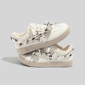 Damen Sneakers mit floralem Druck und innovativem Schnürsystem