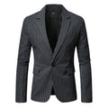 Herren elegante Anzugjacke im modernen Streifenmuster R&B