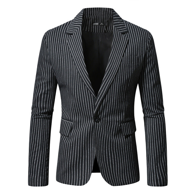 Herren elegante Anzugjacke im modernen Streifenmuster R&B