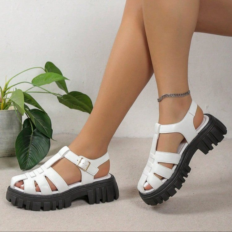 Damen Freizeit-Sandalen mit strukturiertem Obermaterial und rutschfester Sohle R&B