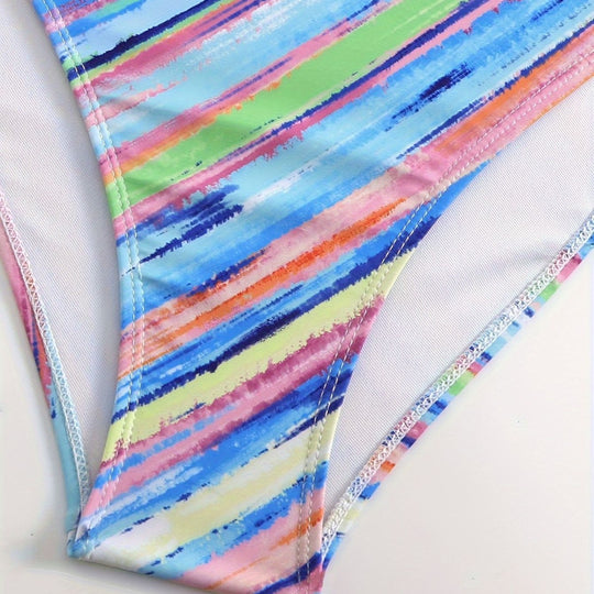 Damen Wickel-Bikini-Oberteil mit modischer Hose R&B