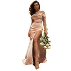 Damen Partykleid mit asymmetrischem Schnitt und raffinierten Raffungseffekten R&B