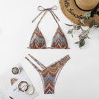 Damen Bunt gemusterter Triangel-Bikini R&B
