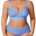 Damen Hochtaillierter Bikini mit modischem Streifenmuster