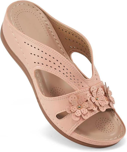 Damen Bequeme Sandalen mit floralem Design und atmungsaktiver Oberflächenstruktur R&B