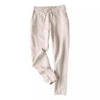 Damen Leichte Chinohose aus atmungsaktivem Leinenmix mit verstellbarem Bund R&B