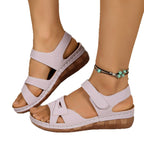 Damen Komfortable Wedge-Sandalen mit verstellbaren Riemen R&B