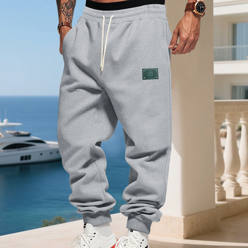 Herren bequeme Hoodie-Jogginghose mit elastischem Bund und praktischen Eingrifftaschen R&B