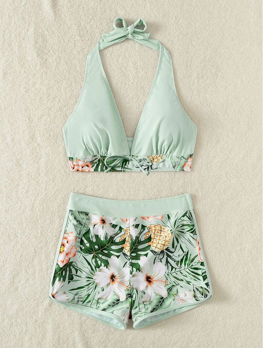 Damen Sportliches Bikini-Set mit verdecktem Bauch R&B