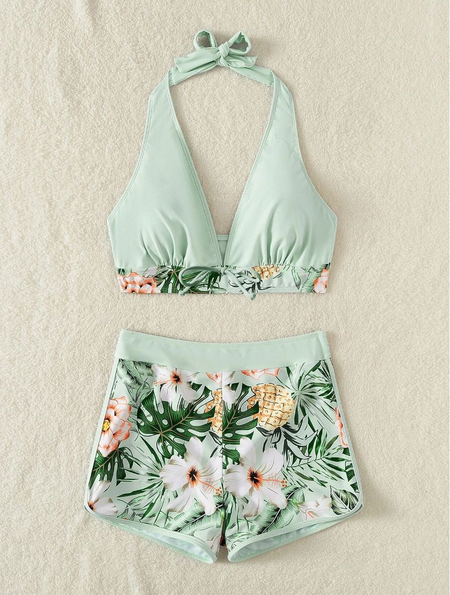 Damen Sportliches Bikiniset mit floralem Design R&B