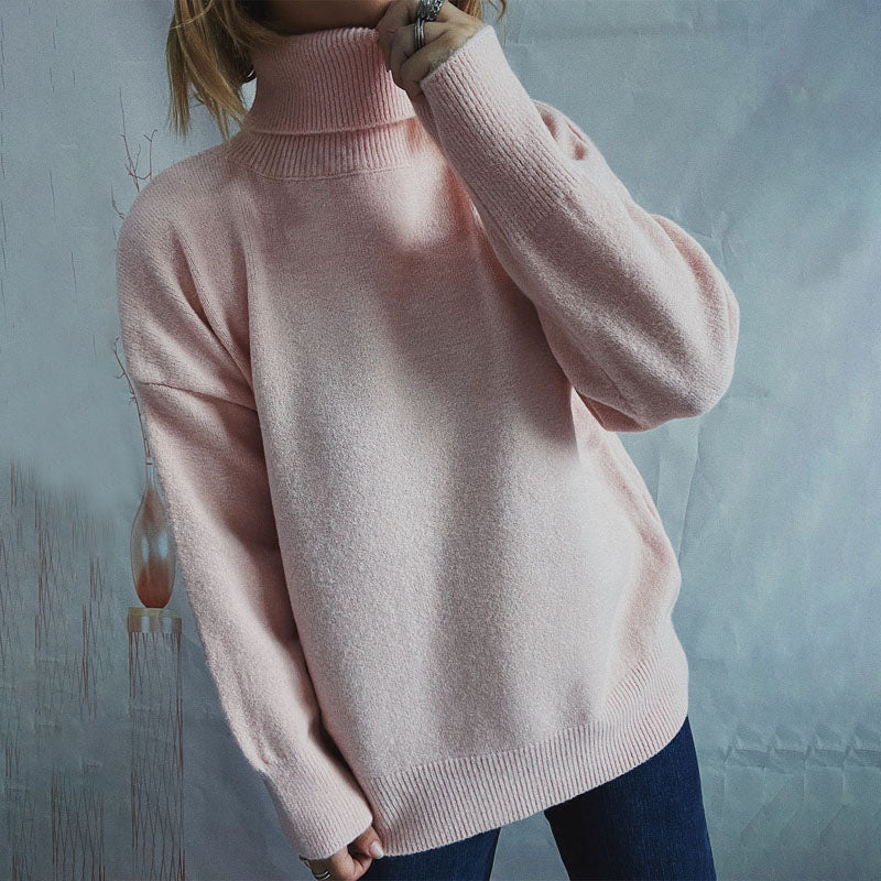 R&B | Einfarbiger Warmer Strickpullover Für Alltag
